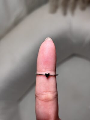 Anillo Corazón de Onix