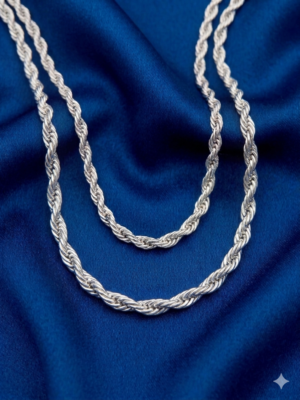 Cadena Lazo en Plata