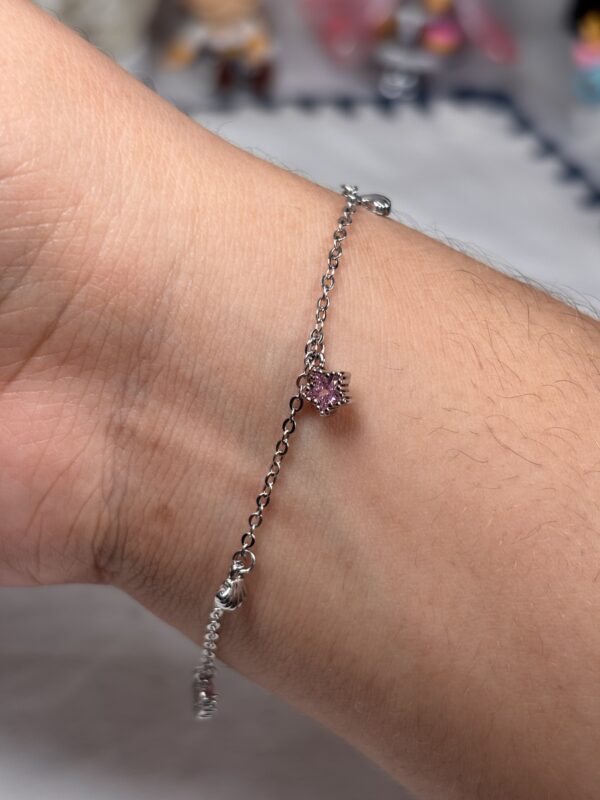 img_0842 Pulsera Mar , Corazón y estrella Rosado