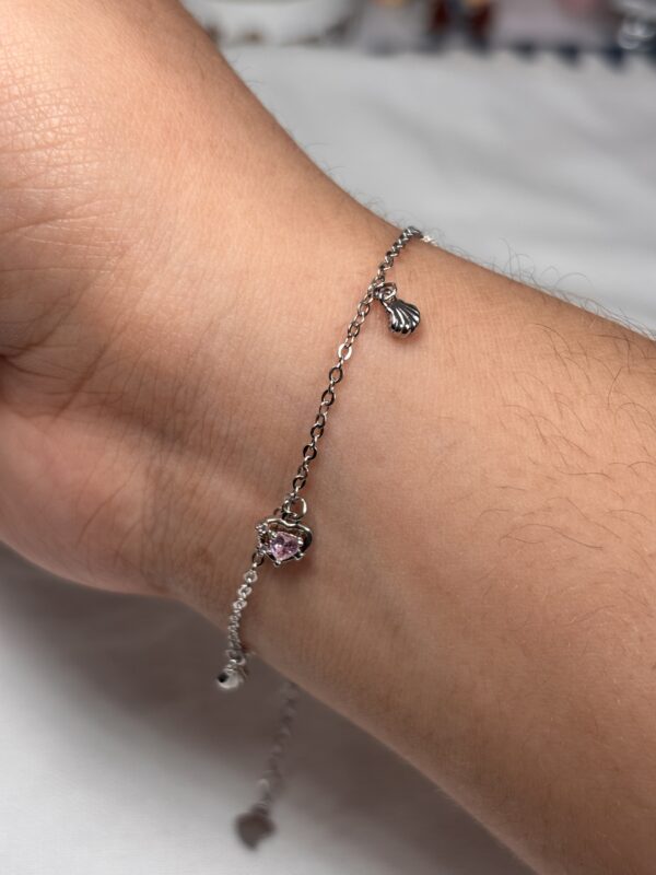 img_0843 Pulsera Mar , Corazón y estrella Rosado