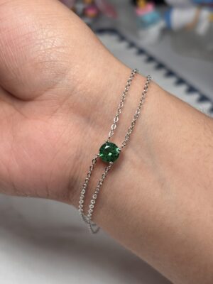 img_0850-2 Pulsera Doble Cadena circón Verde