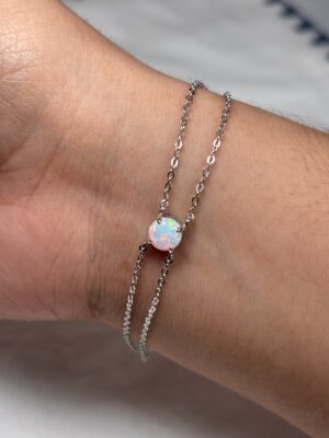 img_0853 Pulsera Doble Cadena Destello Opalino