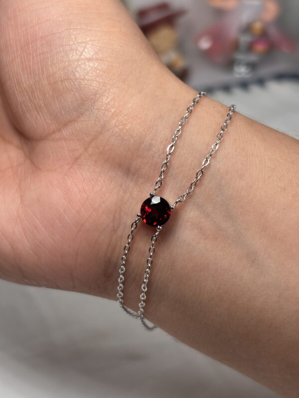 img_0856 Pulsera Doble Cadena Tono rojo nocturno
