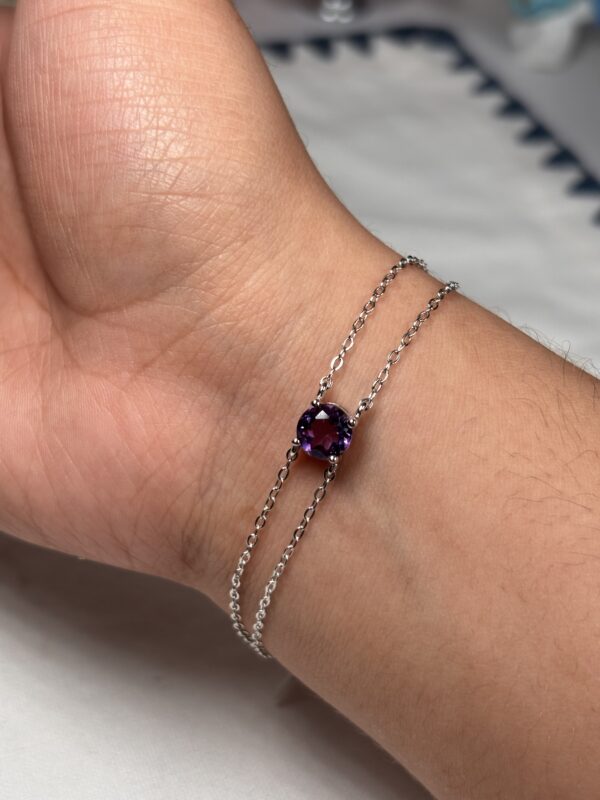 img_0860 Pulsera Doble Cadena tono morado