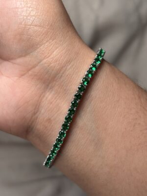 Pulso tennis verde 3mm 18.5cm
