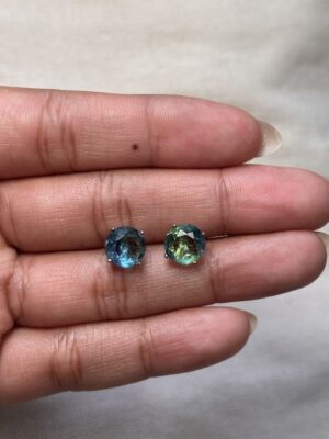 Topos bicolor azul y verde