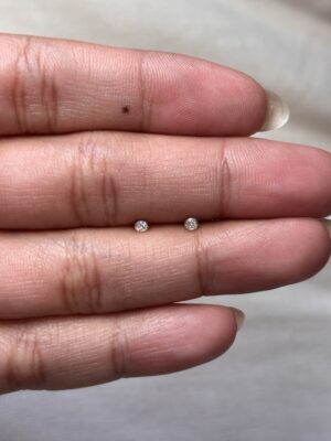 Topos mini redondos transparentes con broche de seguridad