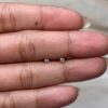 Topos mini redondos circon rosado con broche de seguridad