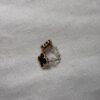 Topos trebol negro electrochapado en oro 18k