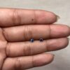 Topos mini circon azul navy con rosca de seguridad