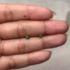 Topos mini circon verde con rosca de seguridad