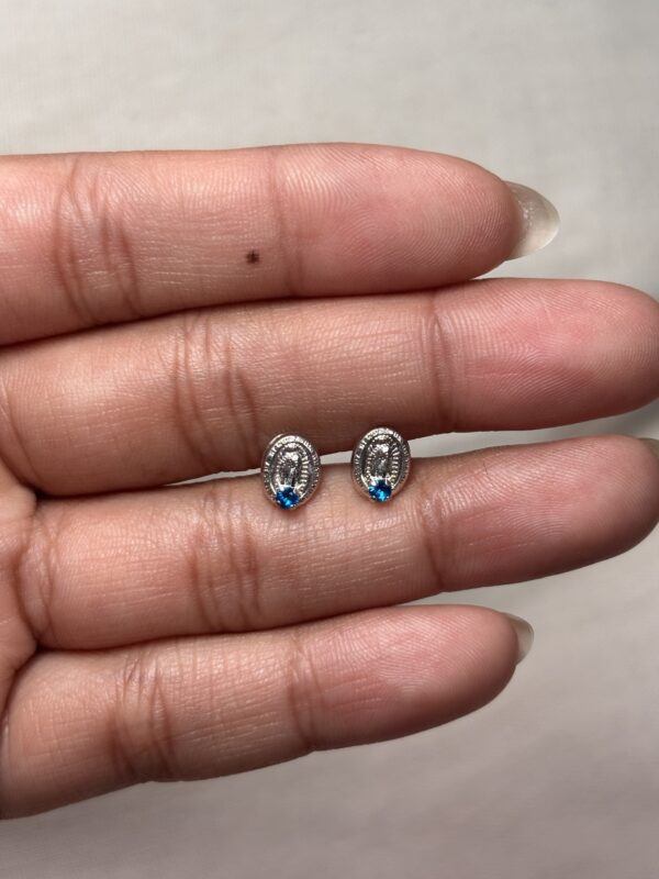 Topos virgen redondos azul con rosca de seguridad