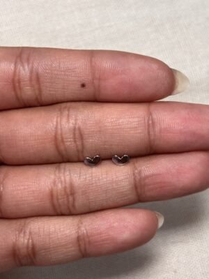 Topo corazon mini con rosca de seguridad