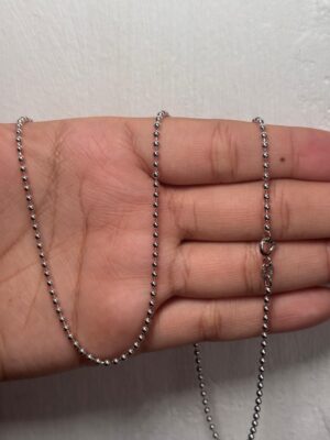 Cadena militar en plata 55 cm (2.5mm)